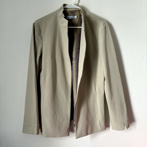 KASADA $498 Shimmering Light Tan Pearly Designer High Quality Jacket Women Sz 10 - Picture 1 of 12